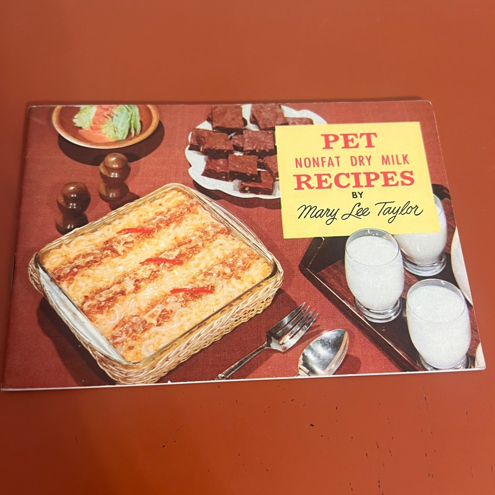 1954 Pet Nonfat Dry Milk Recipes Mary Lee Taylor Vintage Cookbook Booklet 50s